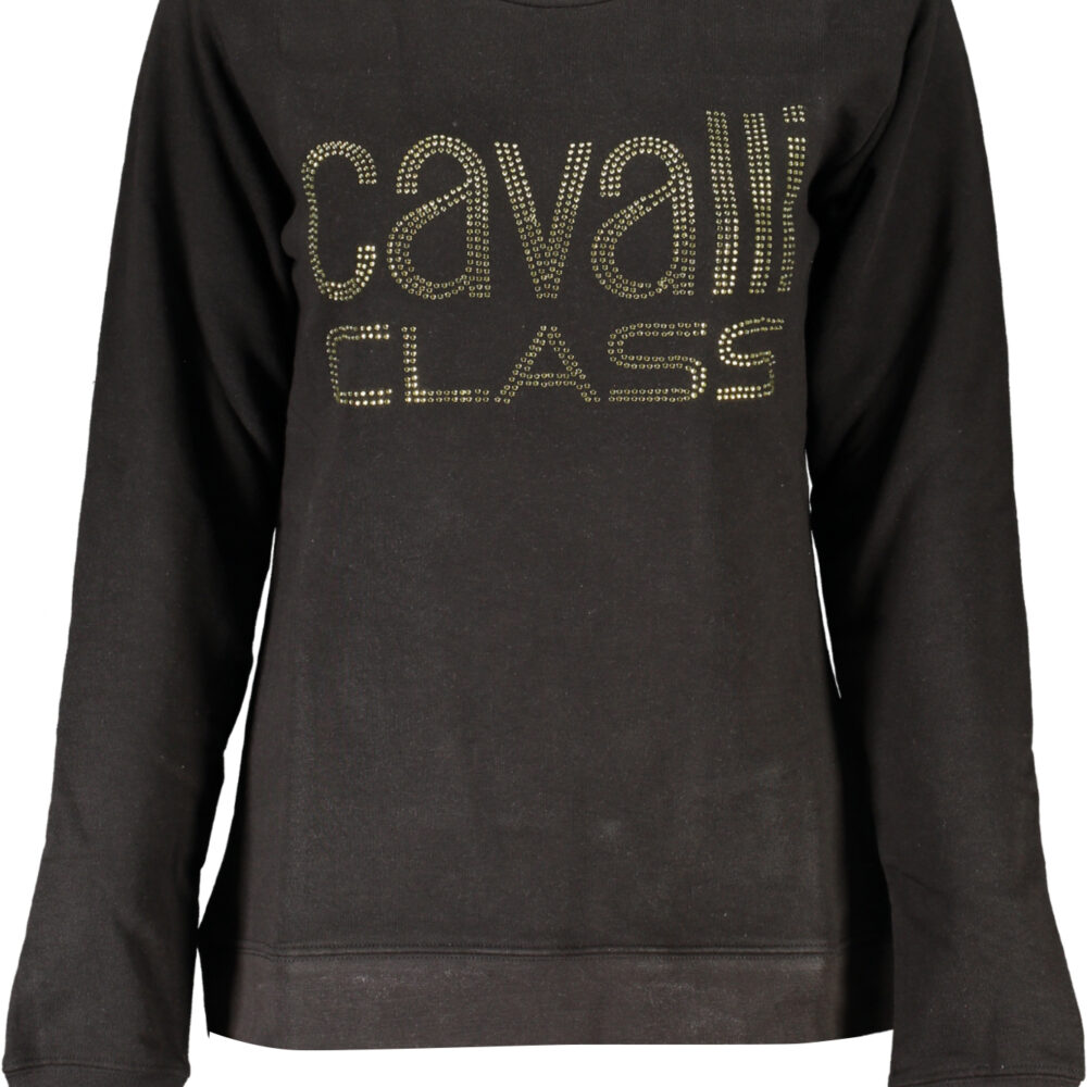 CAVALLI CLASS FELPA SENZA ZIP DONNA NERO