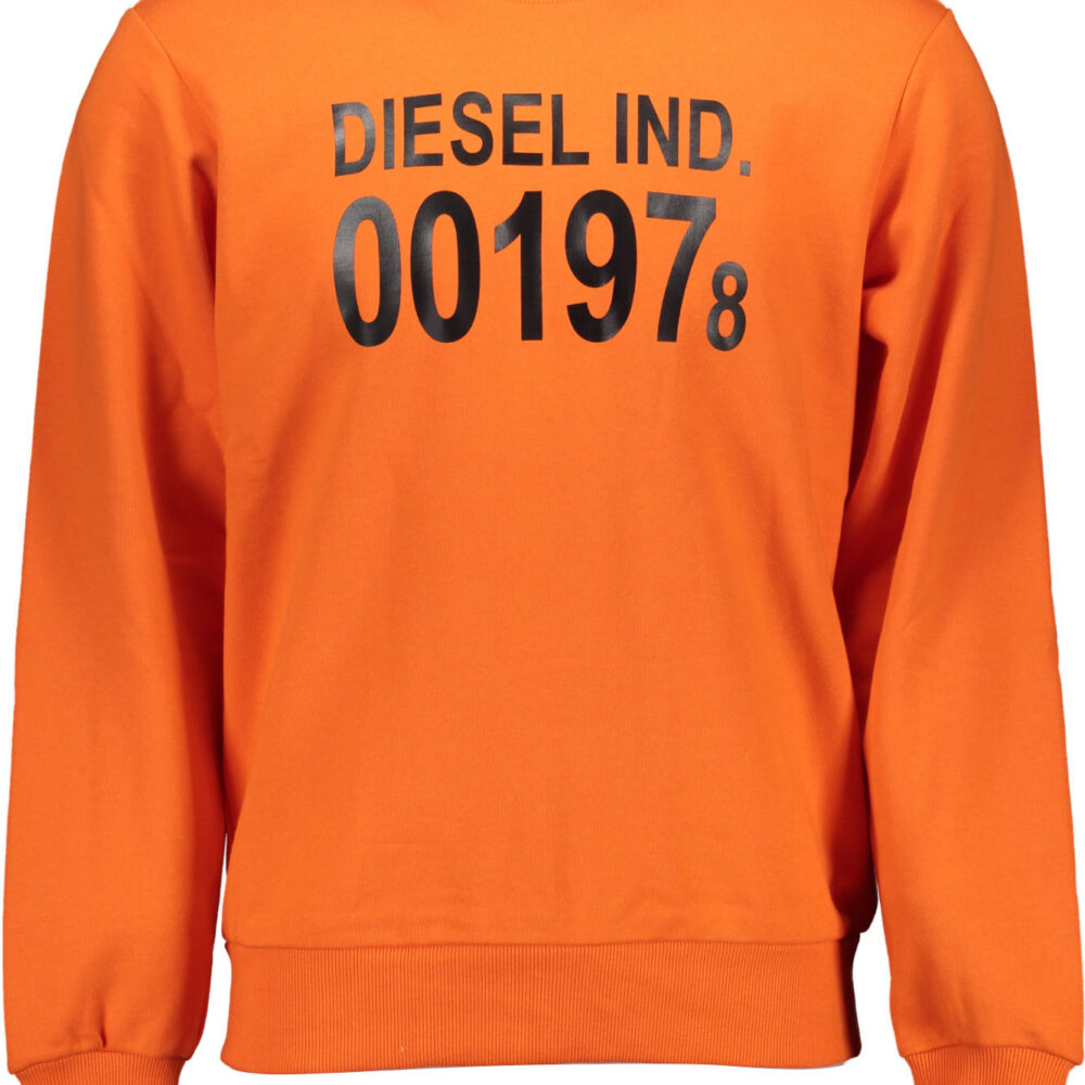 DIESEL FELPA SENZA ZIP UOMO ARANCIO