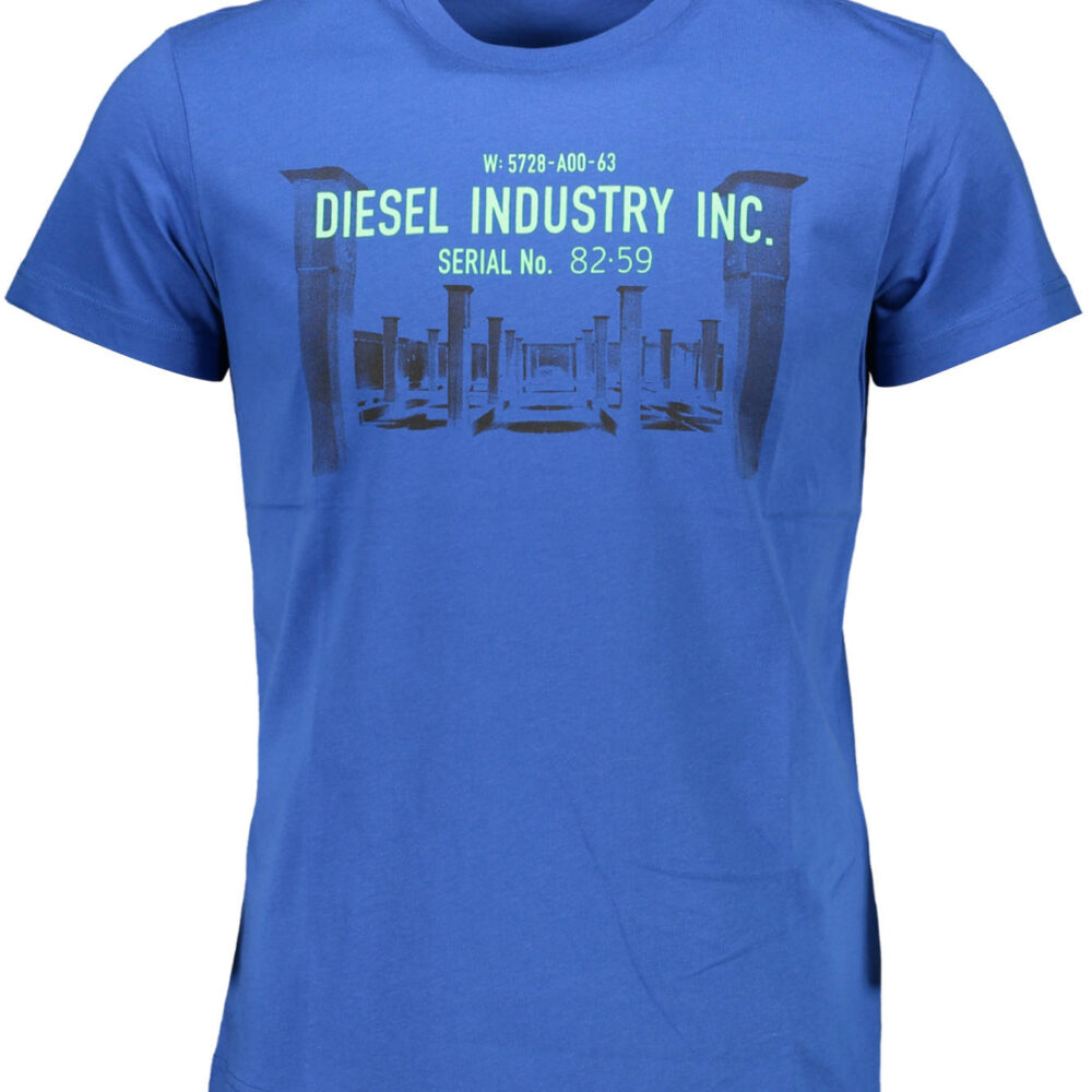DIESEL T-SHIRT MANICHE CORTE UOMO BLU