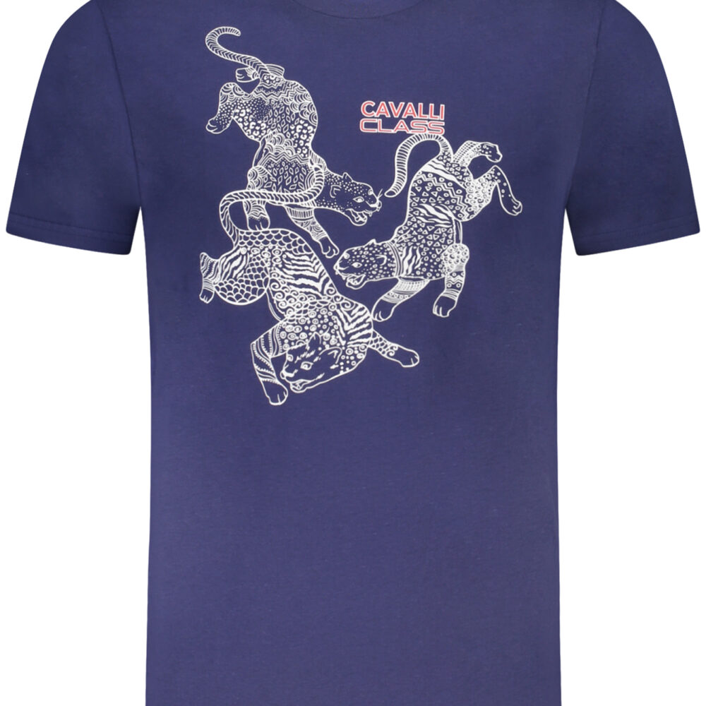 CAVALLI CLASS T-SHIRT MANICHE CORTE UOMO BLU