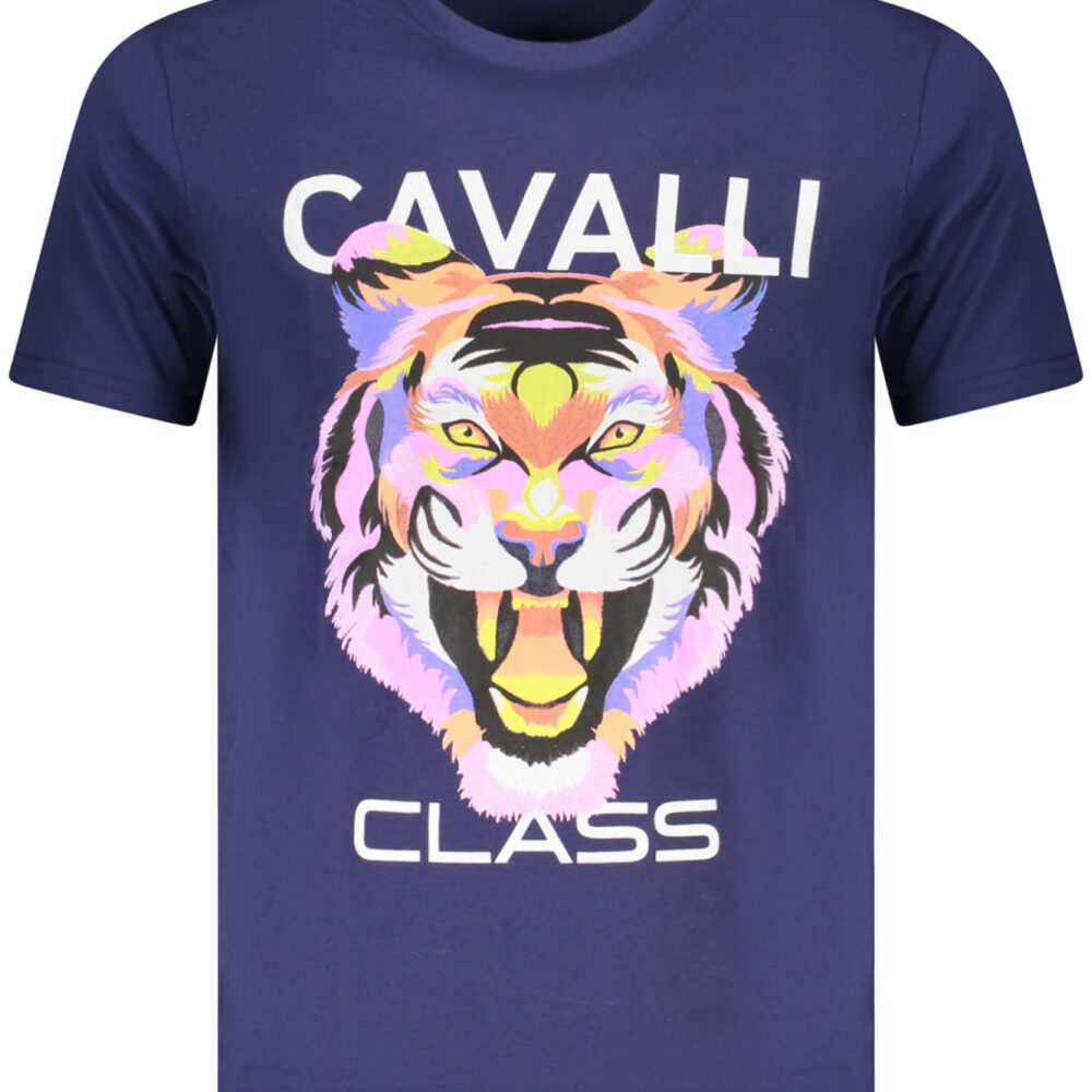CAVALLI CLASS T-SHIRT MANICHE CORTE UOMO BLU