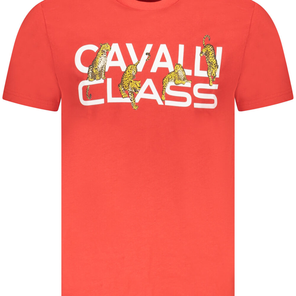 CAVALLI CLASS T-SHIRT MANICHE CORTE UOMO ROSSO