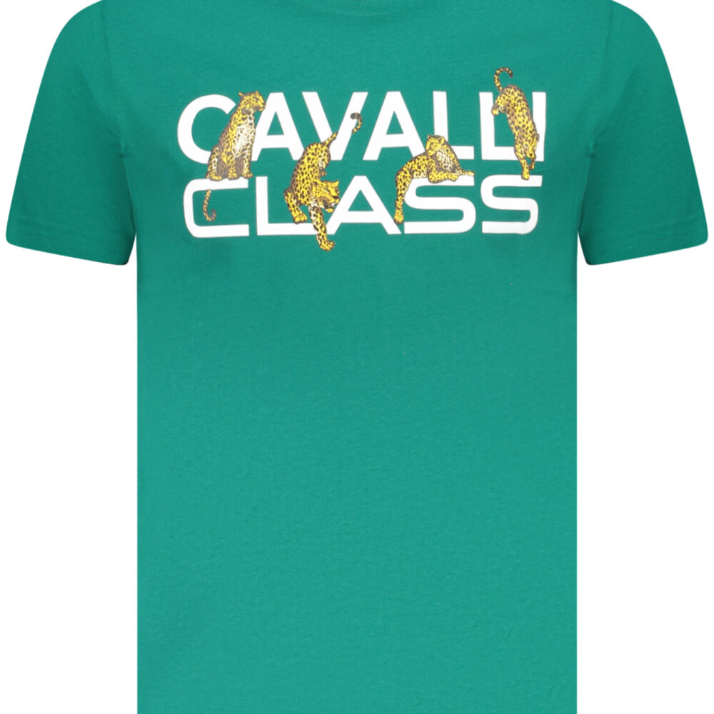 CAVALLI CLASS T-SHIRT MANICHE CORTE UOMO VERDE