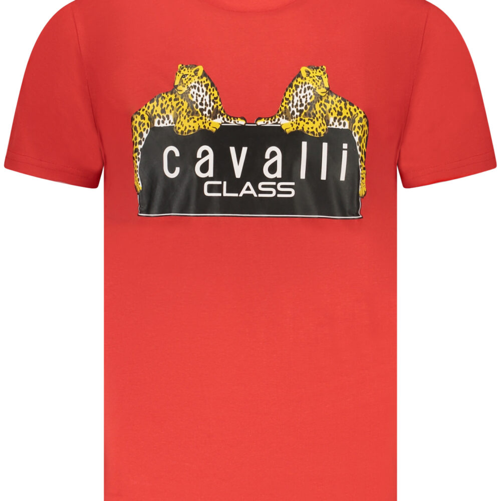 CAVALLI CLASS T-SHIRT MANICHE CORTE UOMO ROSSO