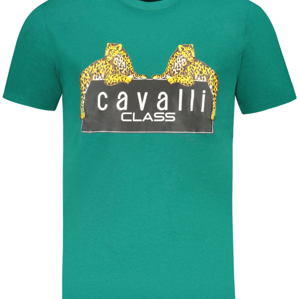 CAVALLI CLASS T-SHIRT MANICHE CORTE UOMO VERDE