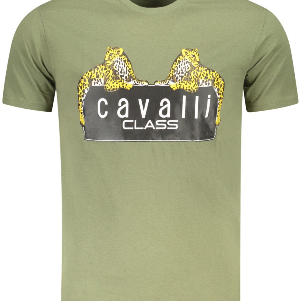 CAVALLI CLASS T-SHIRT MANICHE CORTE UOMO VERDE