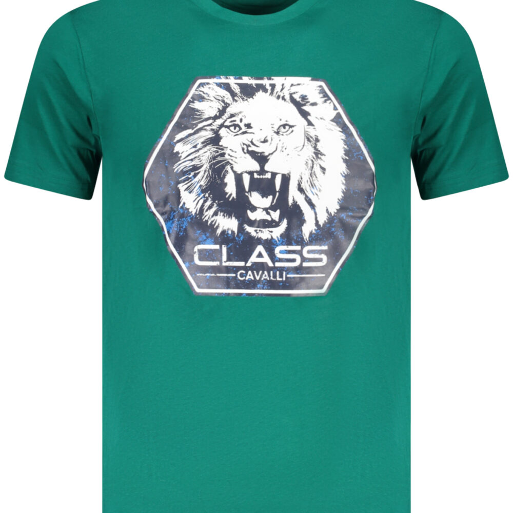CAVALLI CLASS T-SHIRT MANICHE CORTE UOMO VERDE