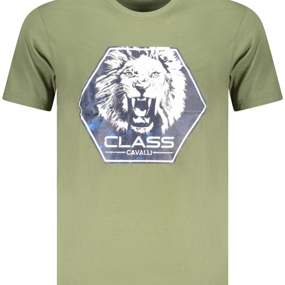 CAVALLI CLASS T-SHIRT MANICHE CORTE UOMO VERDE