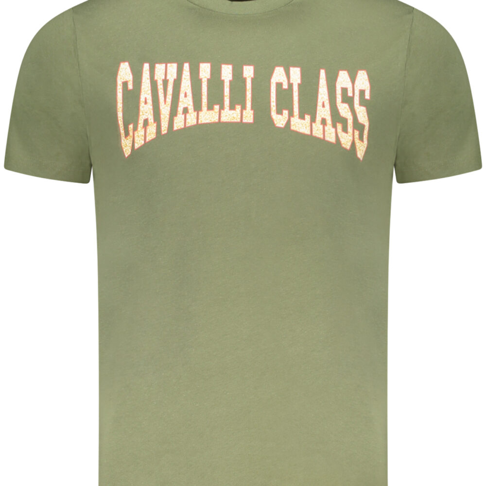 CAVALLI CLASS T-SHIRT MANICHE CORTE UOMO VERDE