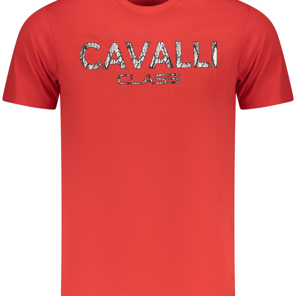 CAVALLI CLASS T-SHIRT MANICHE CORTE UOMO ROSSO