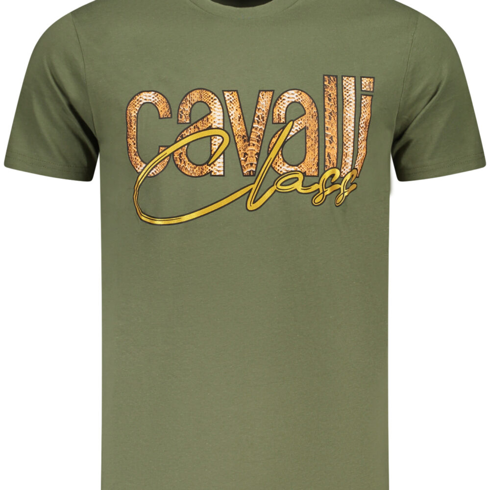 CAVALLI CLASS T-SHIRT MANICHE CORTE UOMO VERDE