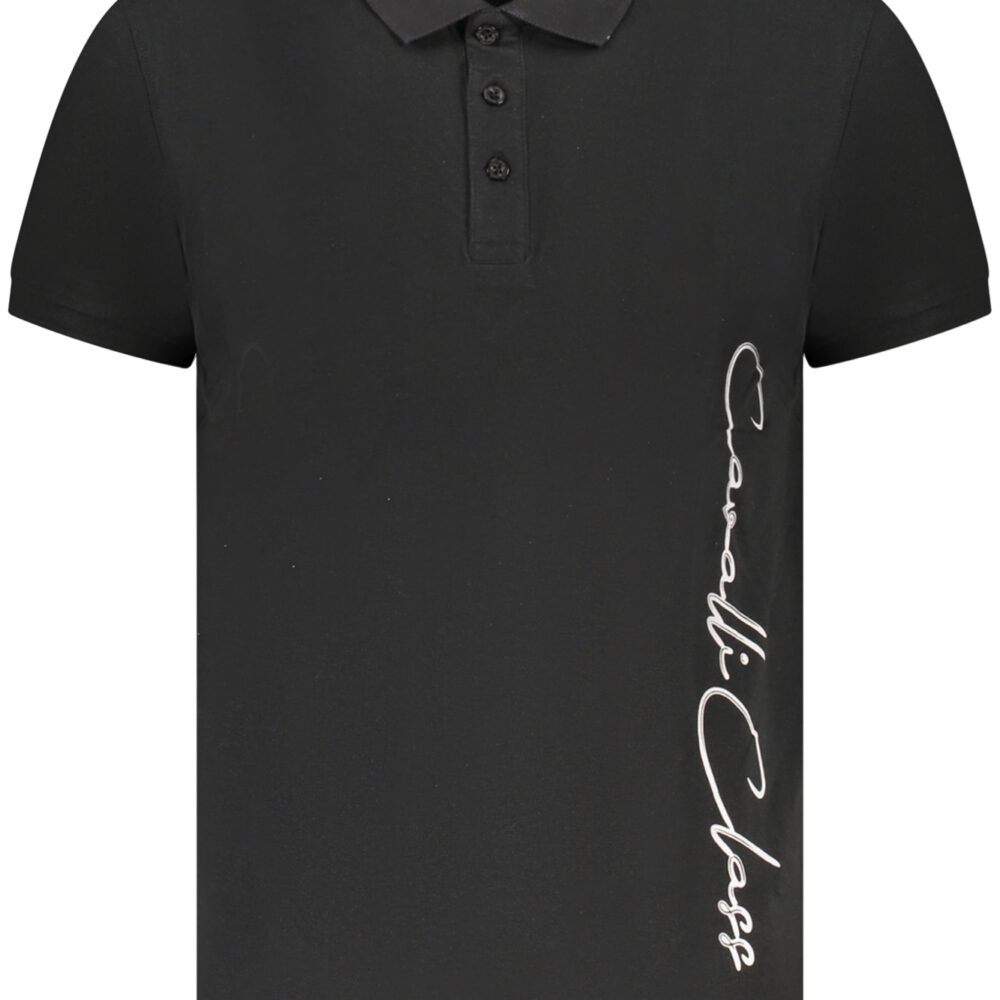 CAVALLI CLASS POLO MANICHE CORTE UOMO NERO