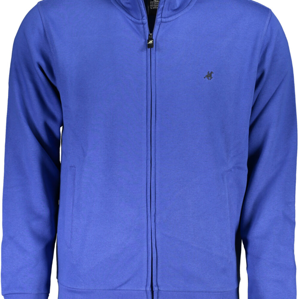 U.S. GRAND POLO FELPA CON ZIP UOMO BLU