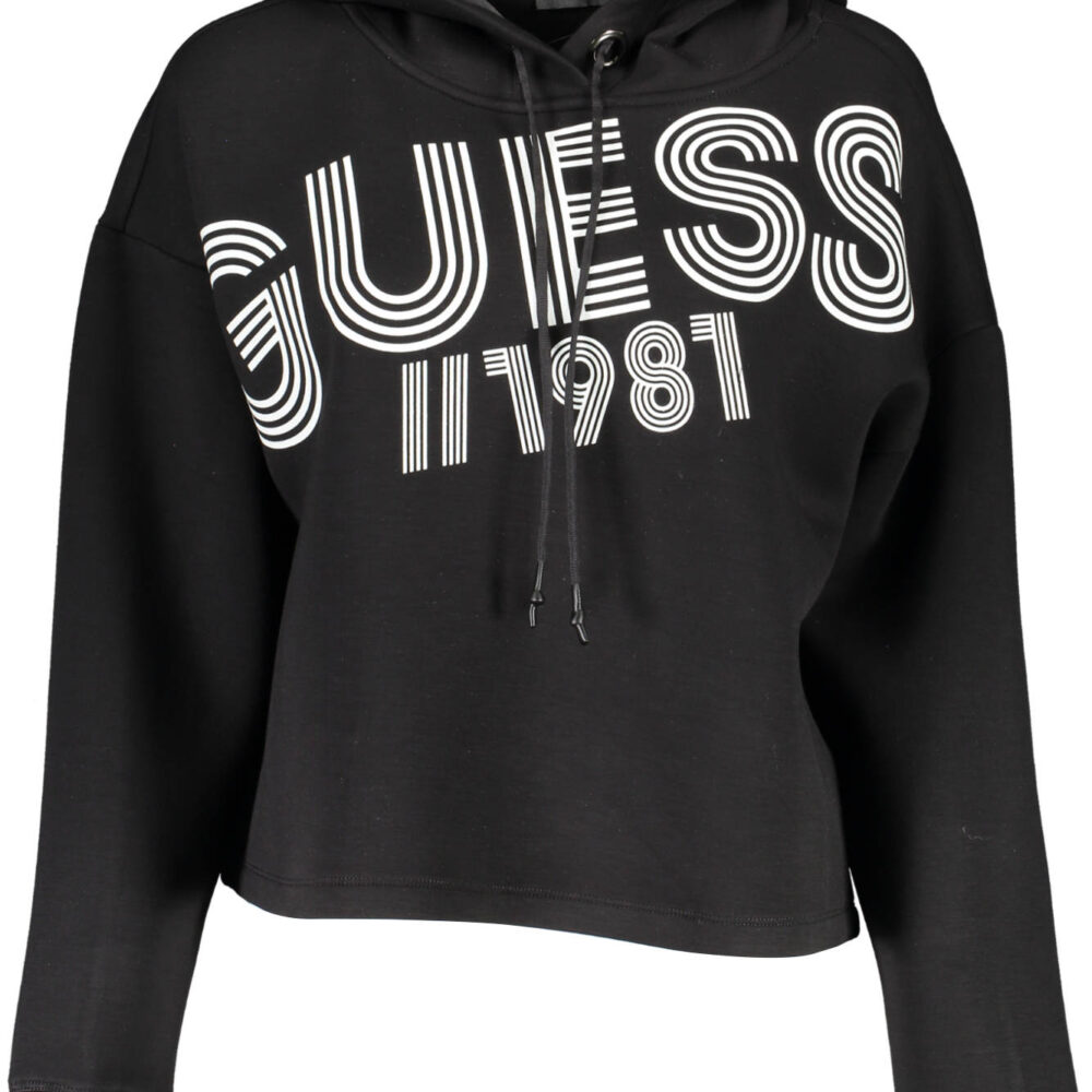 GUESS JEANS FELPA SENZA ZIP DONNA NERO