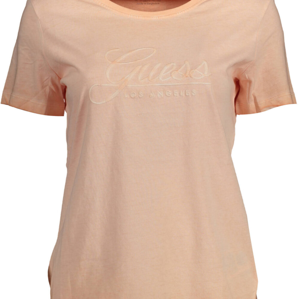 GUESS JEANS T-SHIRT MANICHE CORTE DONNA ROSA