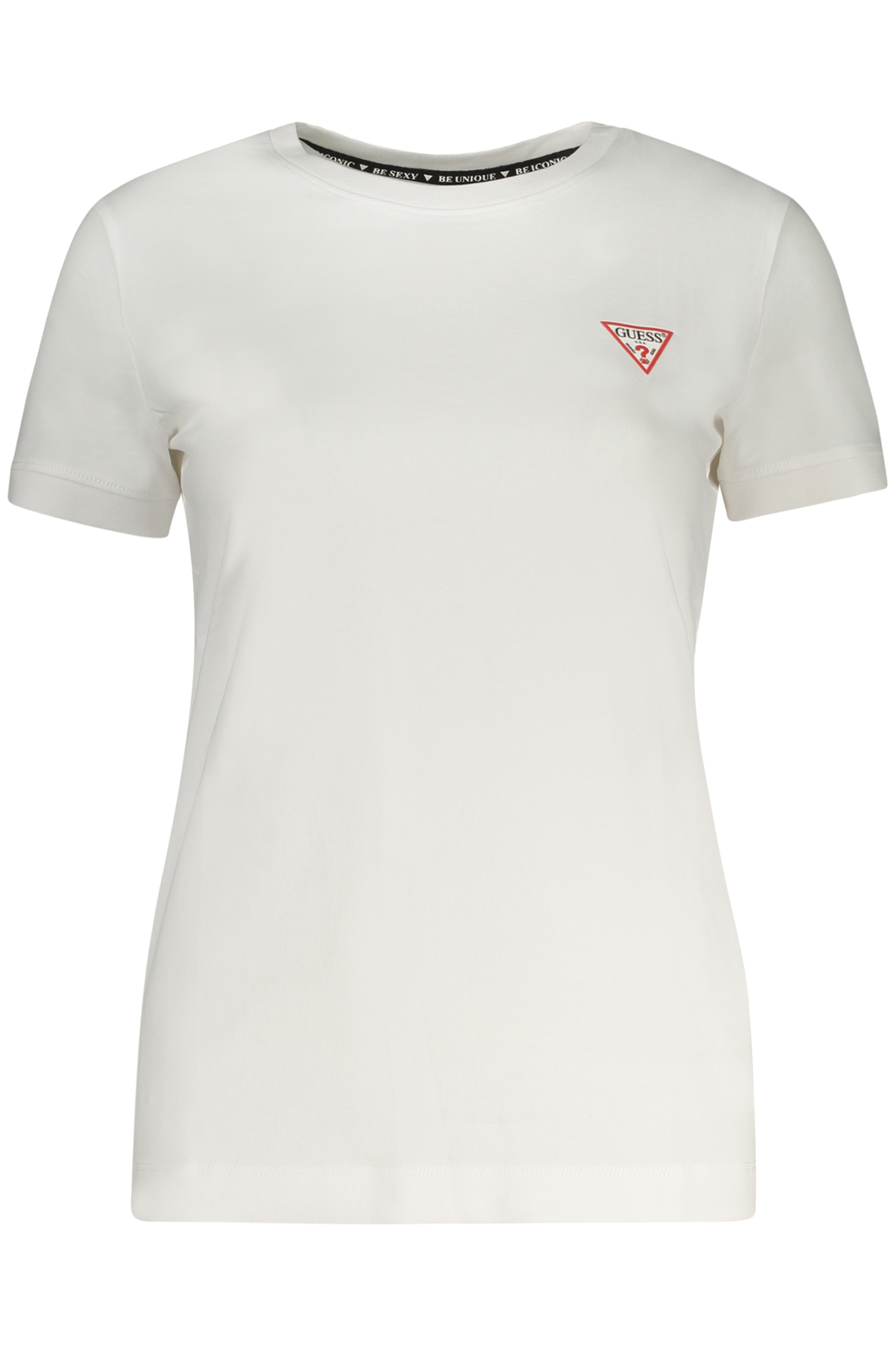 GUESS JEANS T-SHIRT MANICHE CORTE DONNA BIANCO