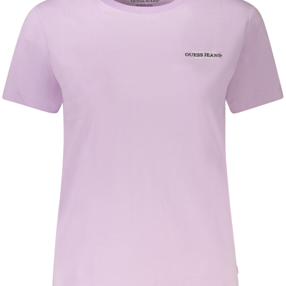 GUESS JEANS T-SHIRT MANICHE CORTE DONNA VIOLA