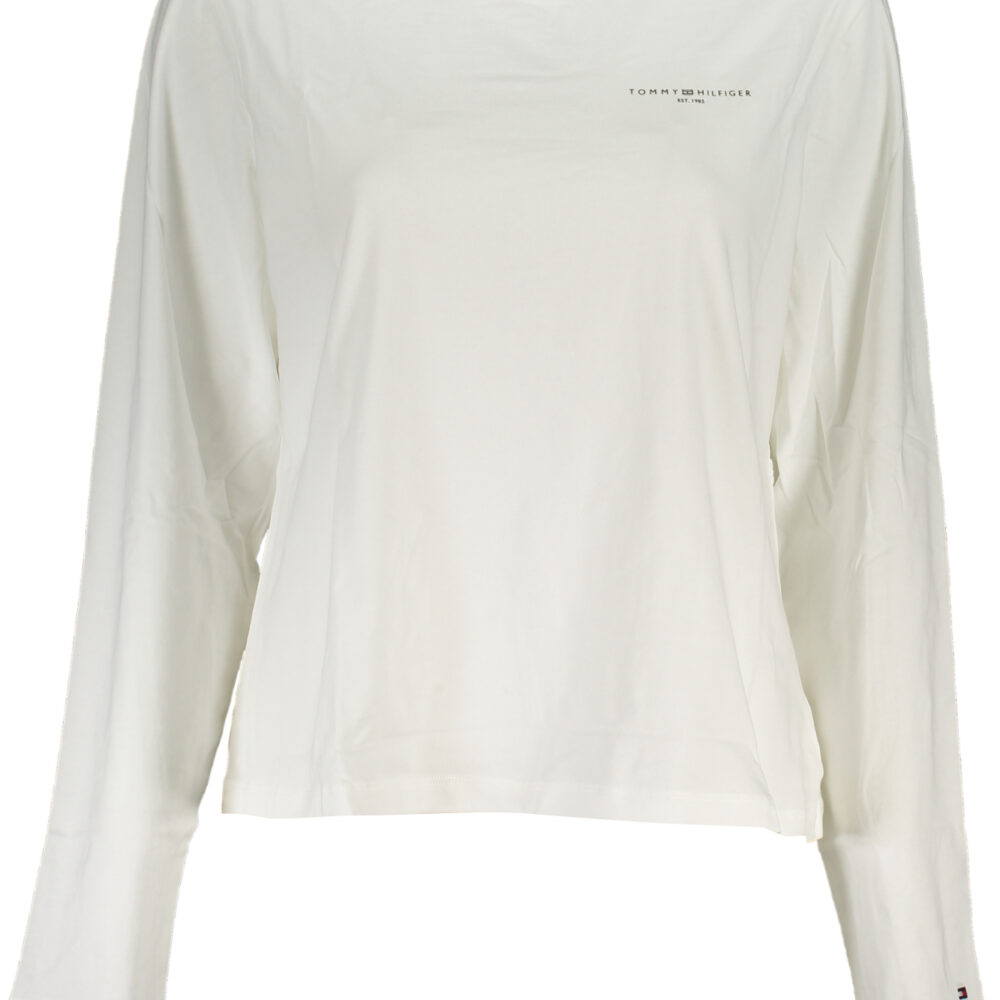 TOMMY HILFIGER T-SHIRT MANICHE LUNGHE DONNA BIANCO