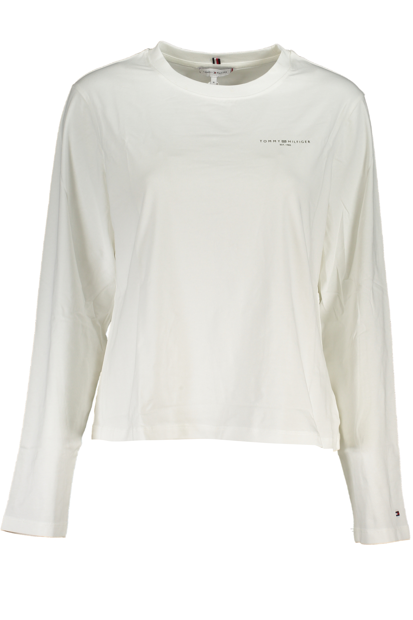 TOMMY HILFIGER T-SHIRT MANICHE LUNGHE DONNA BIANCO