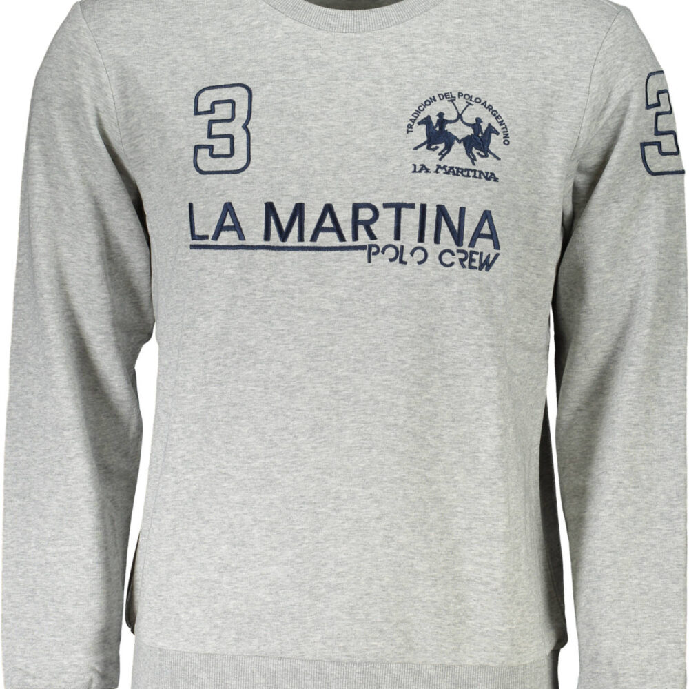 LA MARTINA FELPA SENZA ZIP UOMO GRIGIO