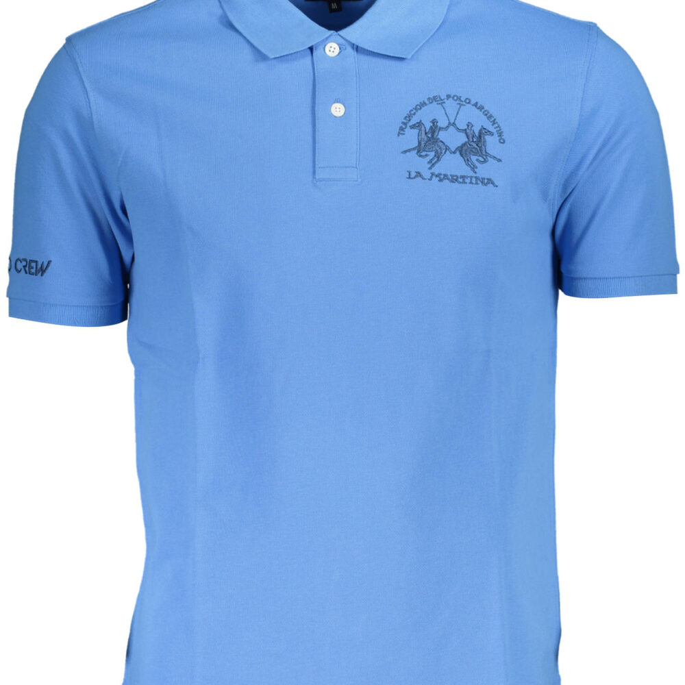 LA MARTINA POLO MANICHE CORTE UOMO AZZURRO