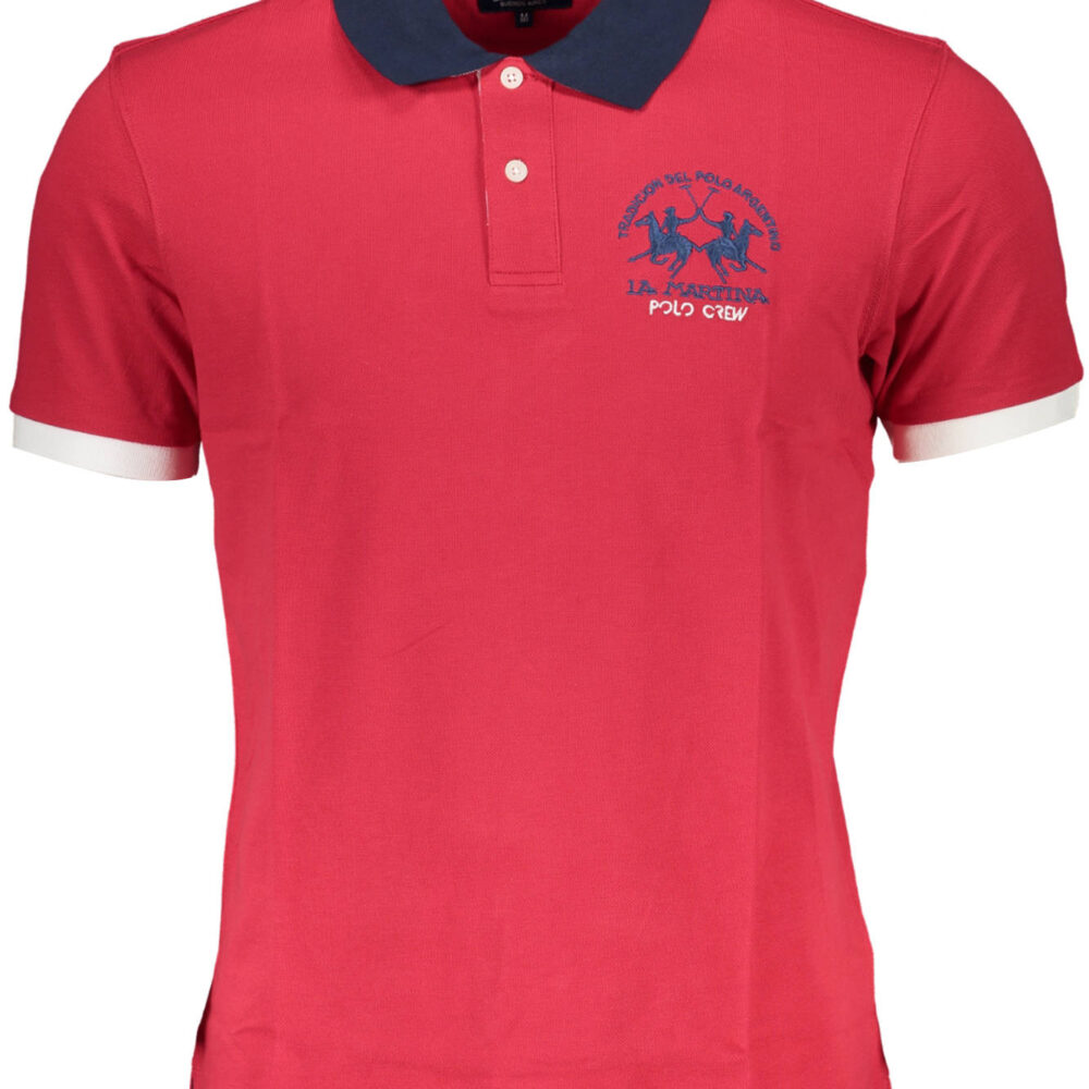 LA MARTINA POLO MANICHE CORTE UOMO ROSSO