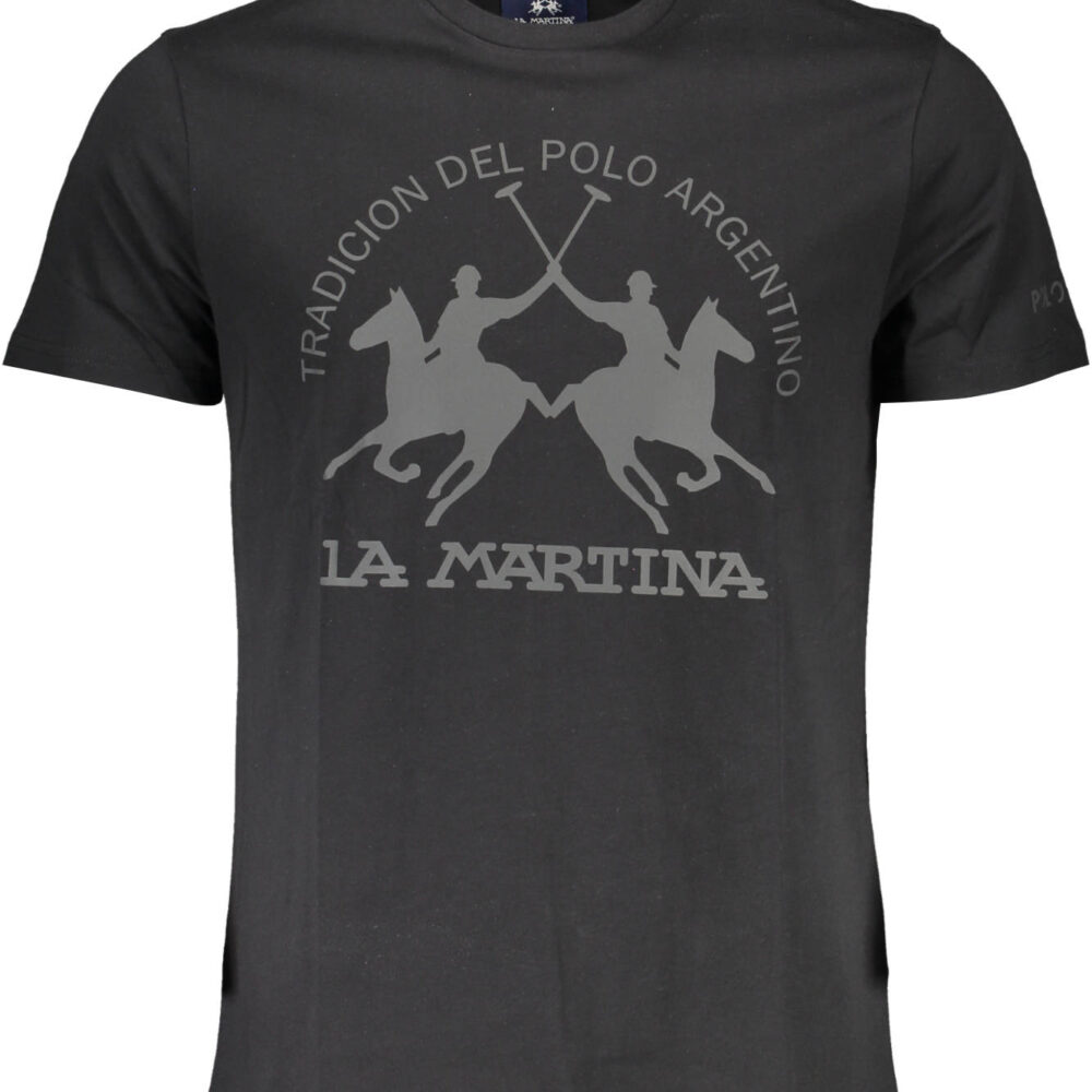 LA MARTINA T-SHIRT MANICHE CORTE UOMO NERO