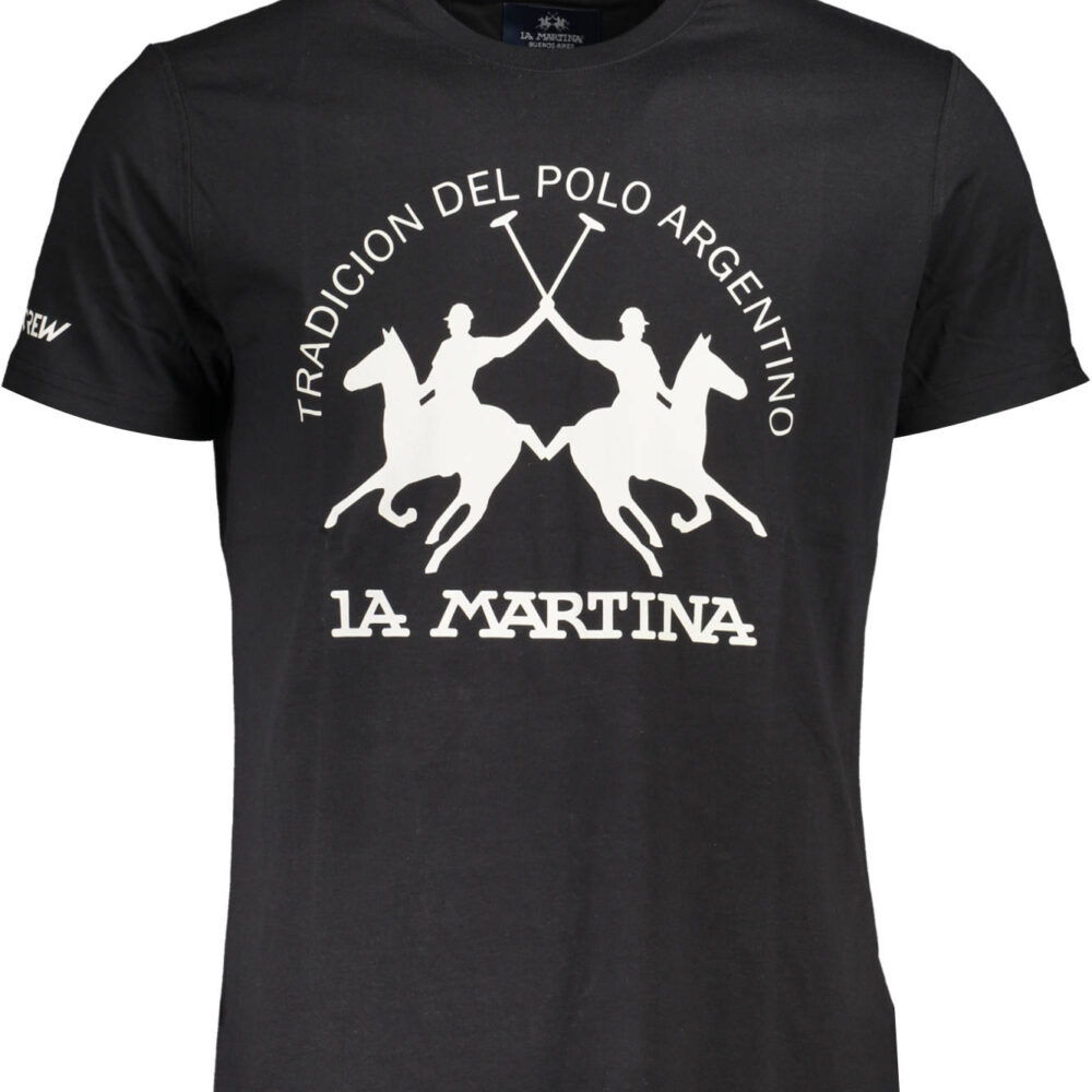 LA MARTINA T-SHIRT MANICHE CORTE UOMO NERO