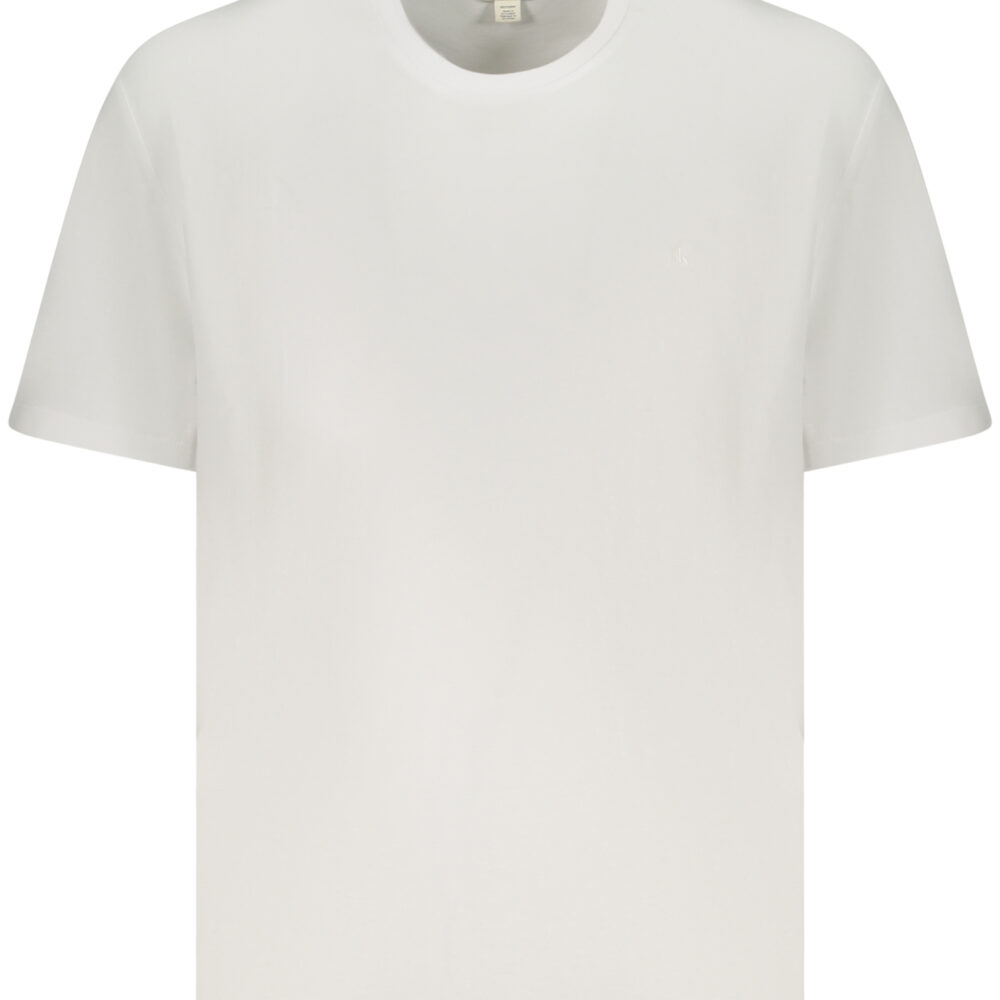 CALVIN KLEIN T-SHIRT MANICHE CORTE UOMO BIANCO