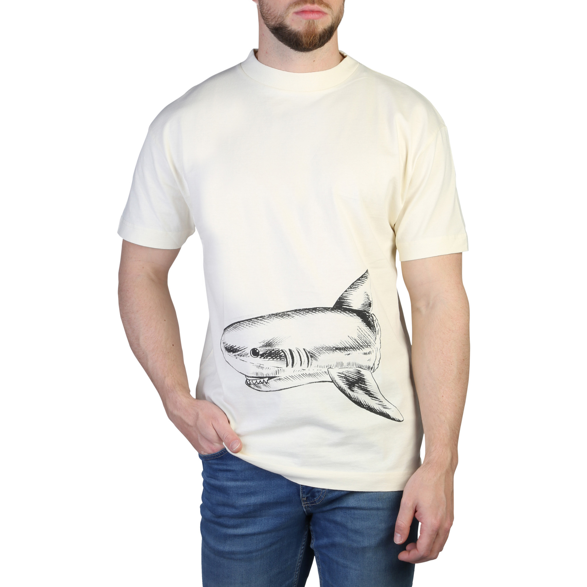 Palm Angels PMAA001S23JER001 Uomo Bianco 134692