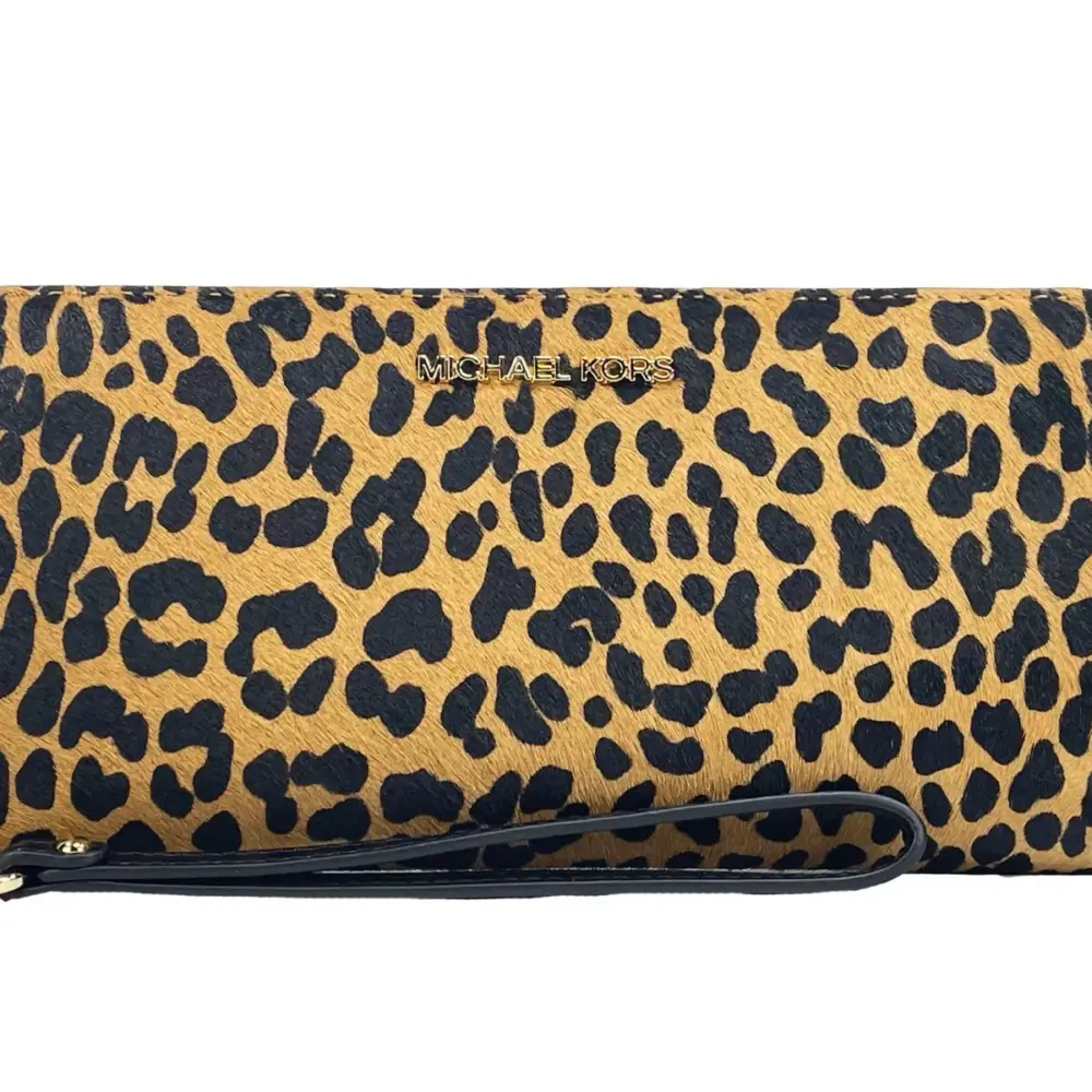 Jet Set Animal Print Continental Wristlet Wallet