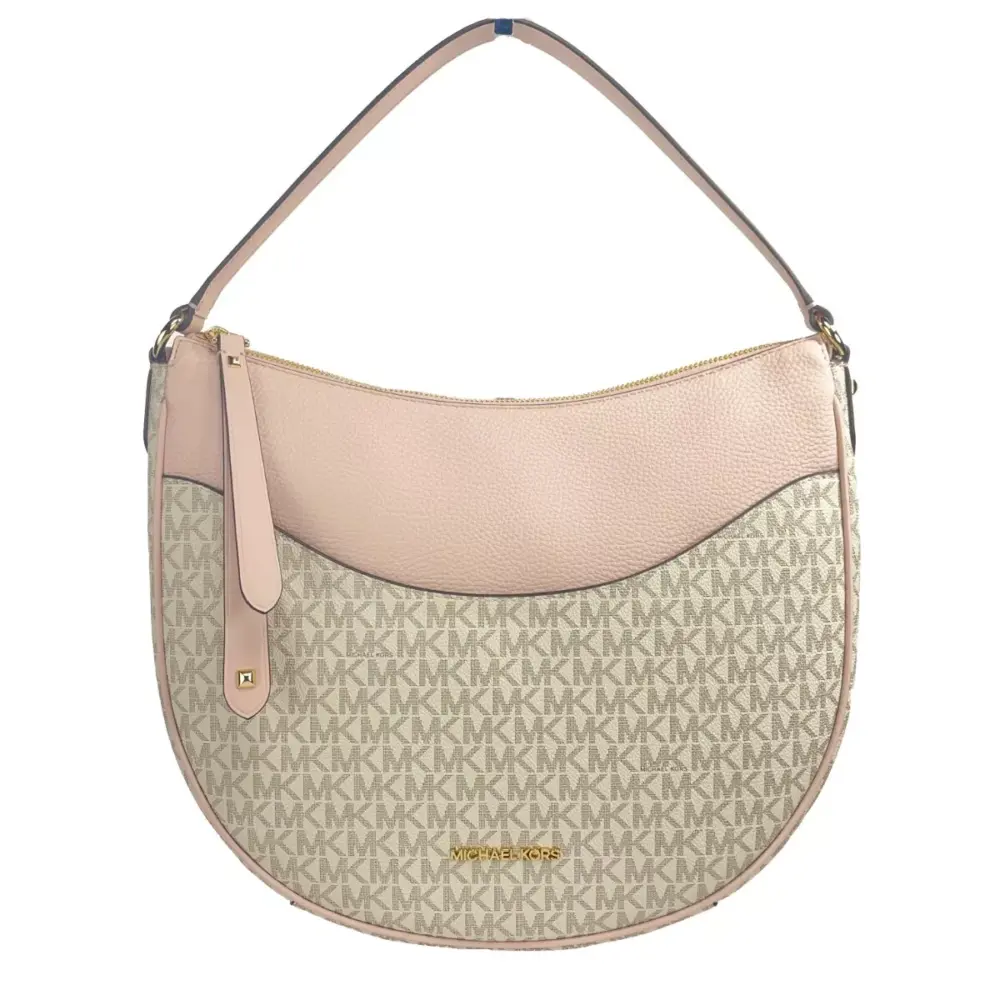 Large Dover Half Moon Crossbody Bag Purse Powder Blush Multi