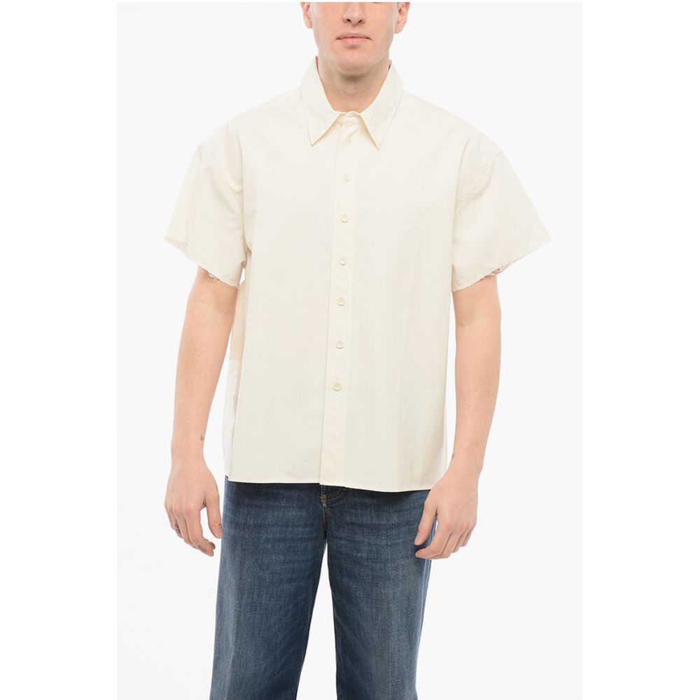Short Sleeved Shirt with Raw Cut Edge
