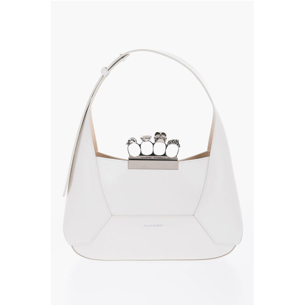 Saffiano Leather Hobo Bag with Jewellery Closure
