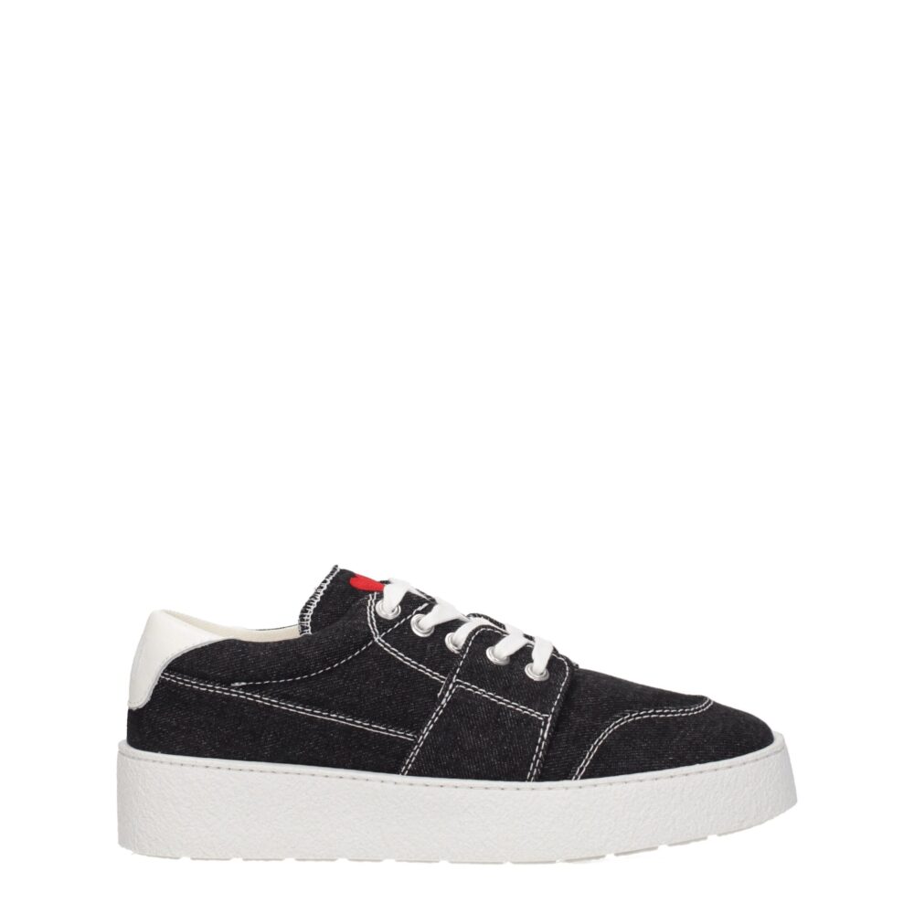 Black Fabric Low Tops