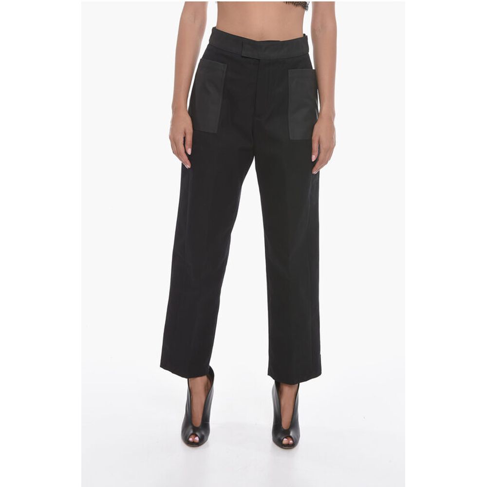Nylon WORKER High-waisted Pants with Cargo Pockets