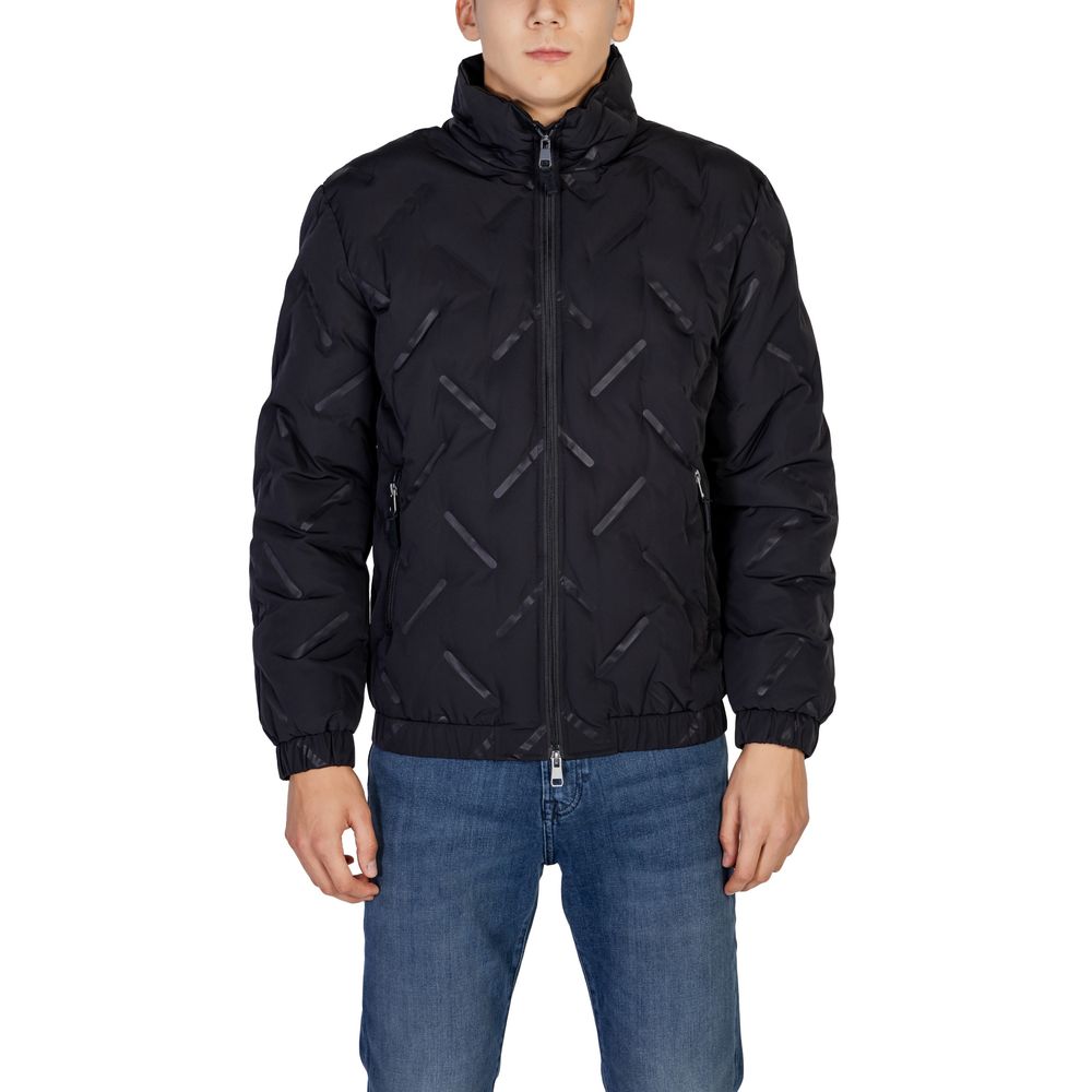 Black Polyester Jackets & Coat
