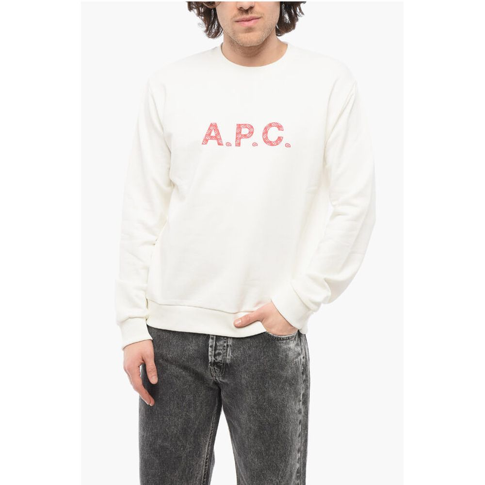 Brushed Cotton TIMOTHY Crew-neck Sweatshirt with Contrasting