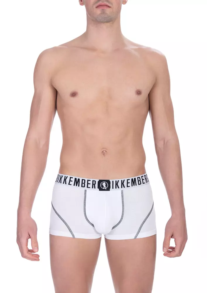 White Cotton Men's Trunk Underwear Twin Pack
