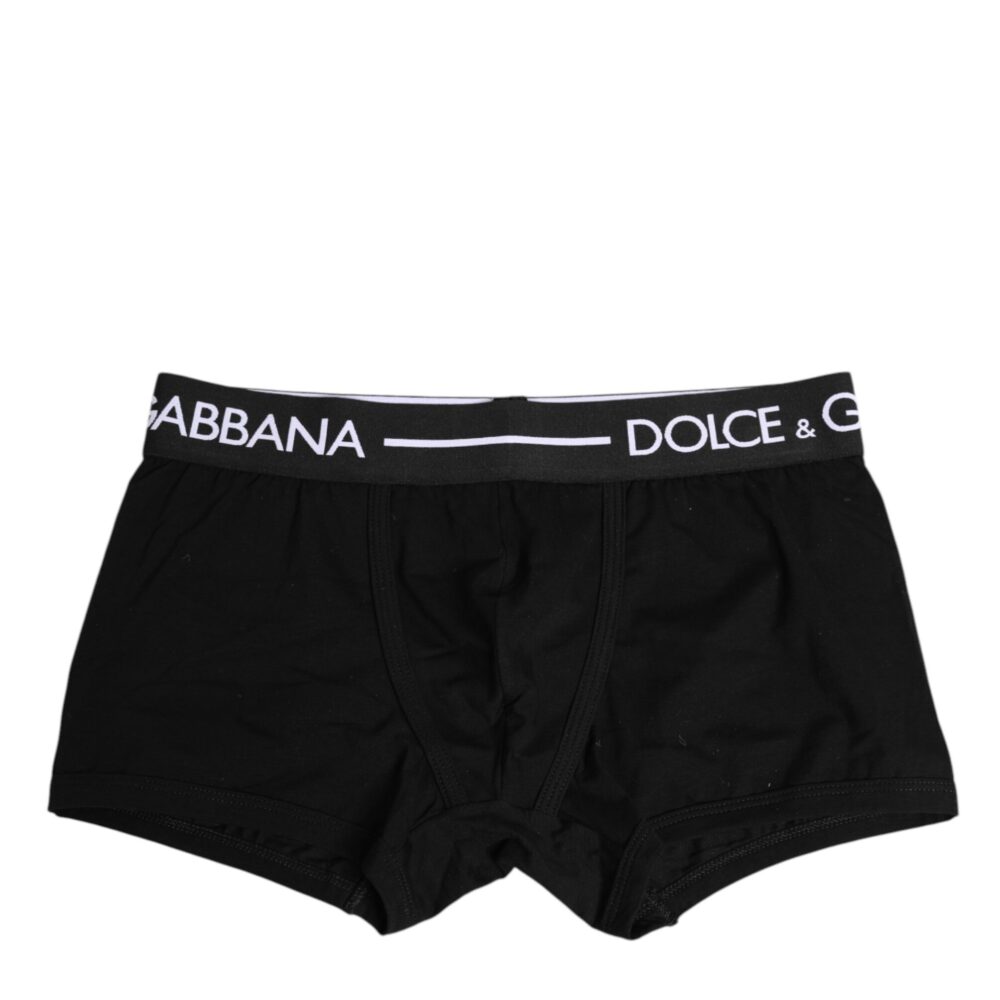Black Cotton Stretch Regular Boxer Underwear