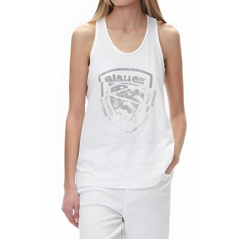 White Cotton Tank Top