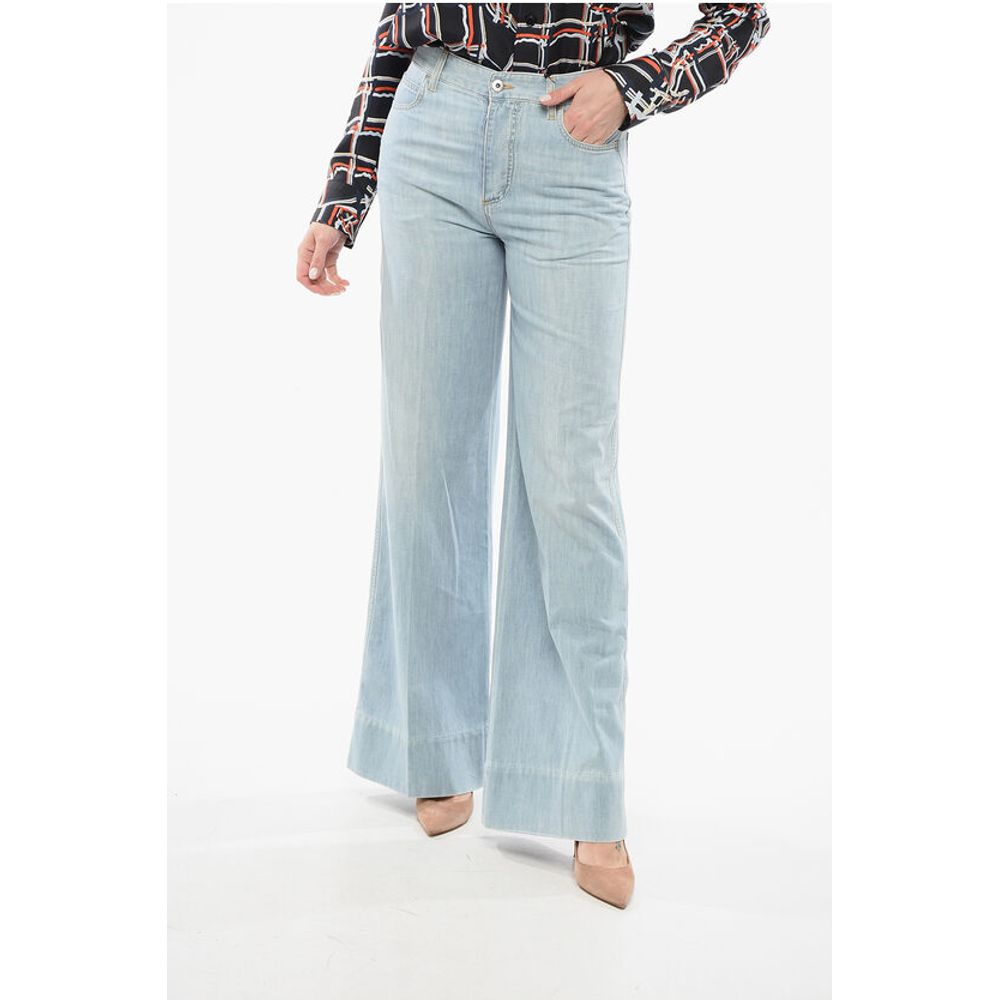 Light-washed Wide Leg Denims 30cm