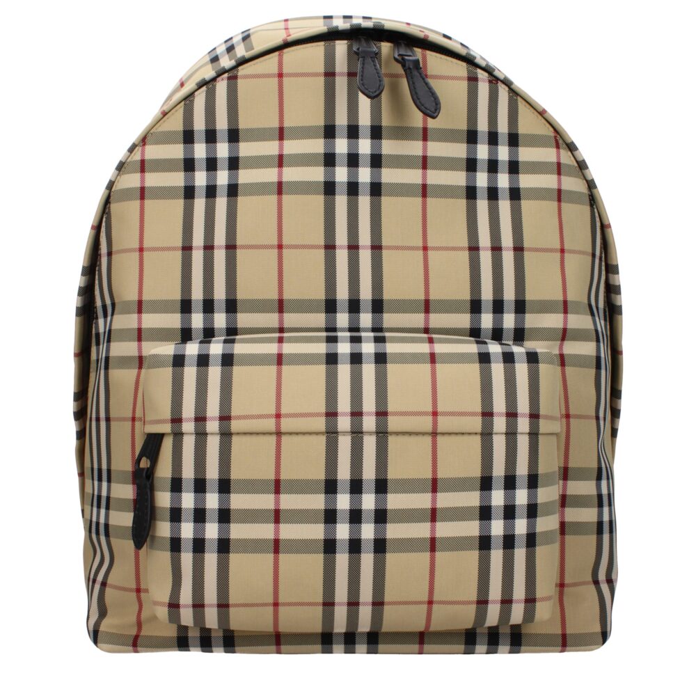 Beige Fabric Backpacks