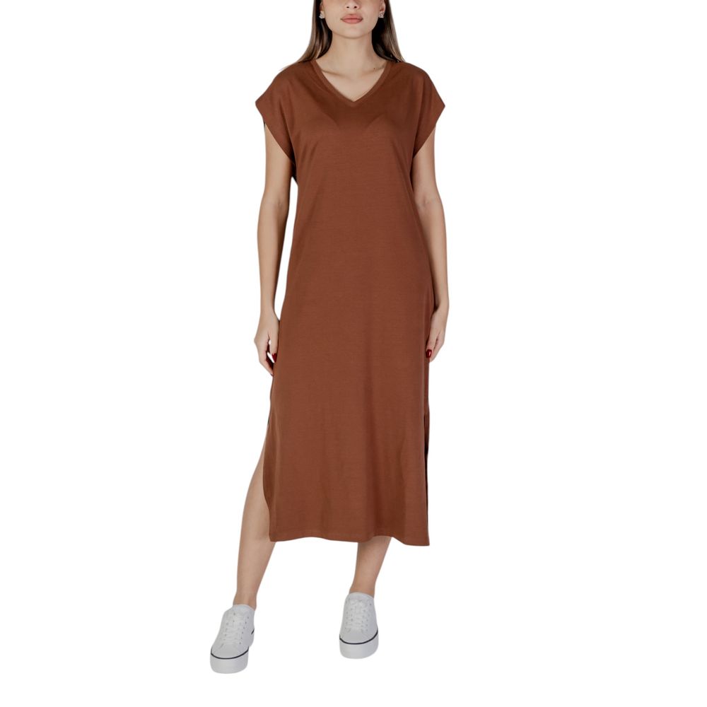 Brown Cotton Midi