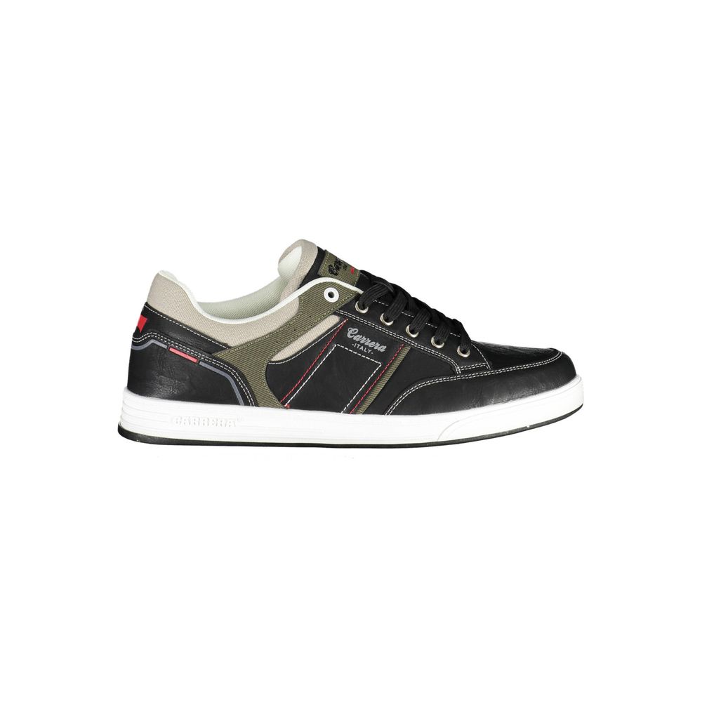 Black Polyester Sneaker
