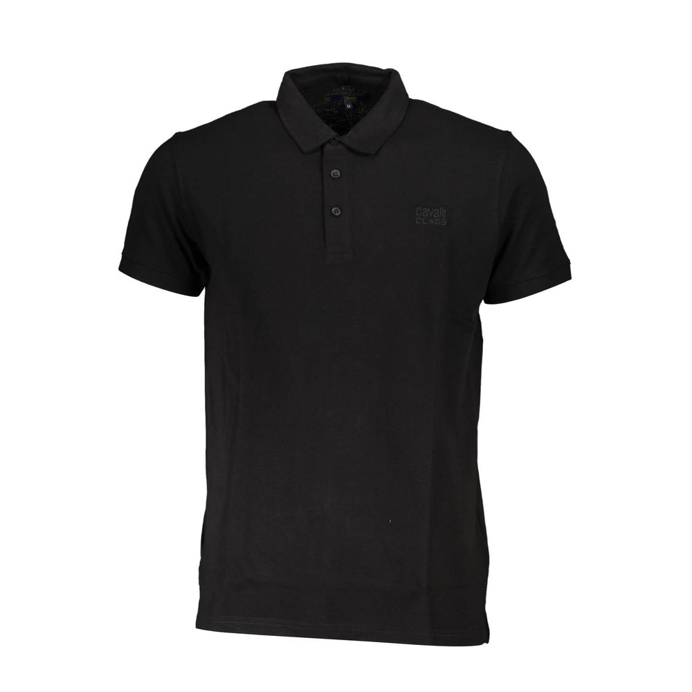 Black Cotton Polo Shirt