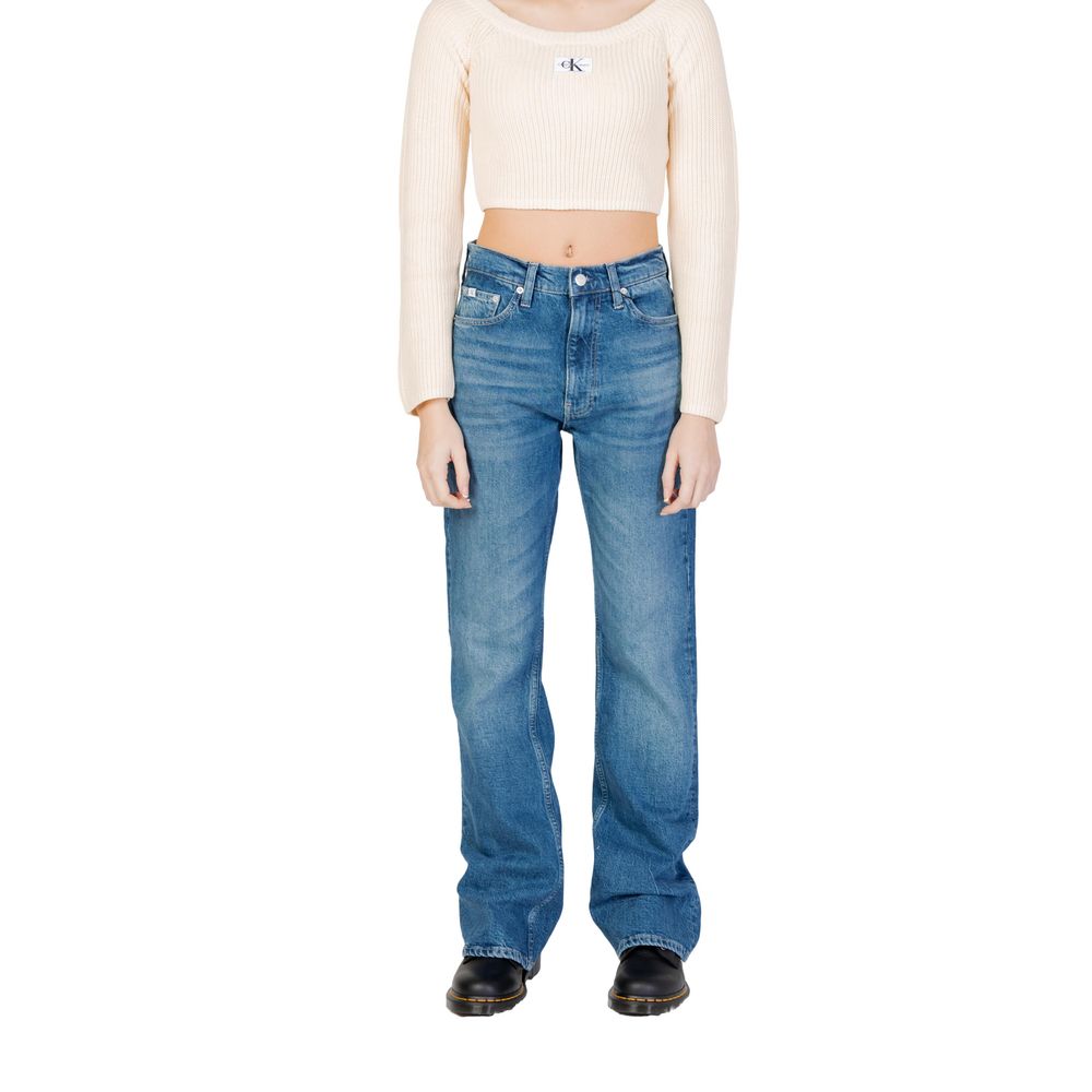 Blue Cotton Mom Jean
