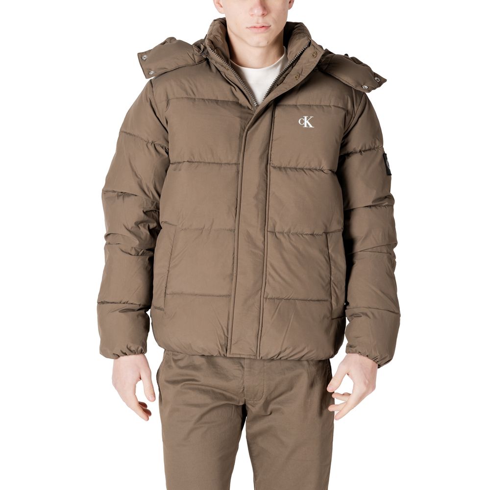 Gray Polyamide Jackets & Coat