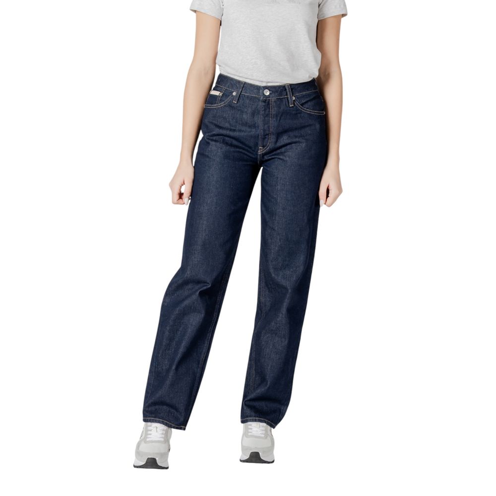 Blue Cotton Relaxed Fit Jean