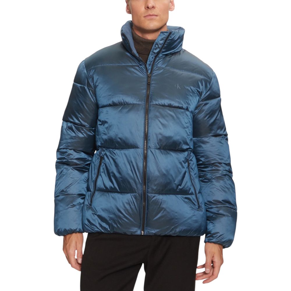 Blue Recycled Polyamide Jackets & Coat